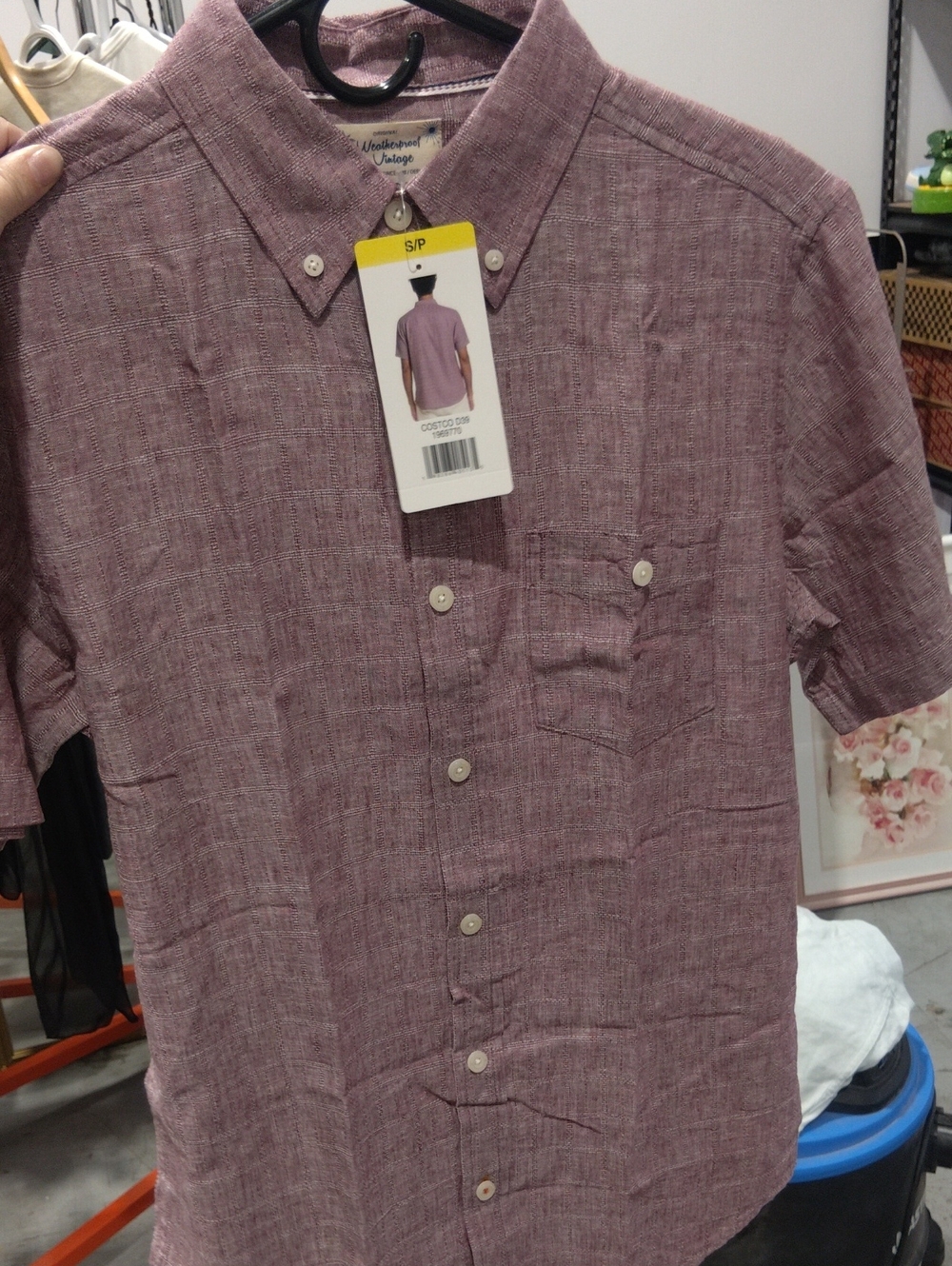 Linen short sleeve button down